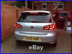 VW Golf GTD GTI R20 Rear Tail Lights Tinted LED SWIPING SEQUENTIAL INDICATOR