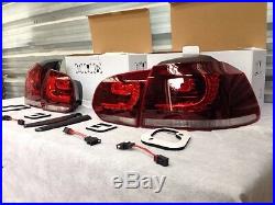 VW Golf GTD GTI R20 Rear Tail Lights Tinted LED SWIPING SEQUENTIAL INDICATOR