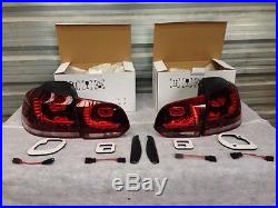 VW Golf GTD GTI R20 Rear Tail Lights Tinted LED SWIPING SEQUENTIAL INDICATOR