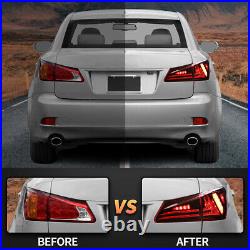 Vland Led Tail Lights for Lexus IS250 IS350 ISF 2006-2013 Red Lens Rear Lamps US