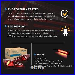 Vland Led Tail Lights for Lexus IS250 IS350 ISF 2006-2013 Red Lens Rear Lamps US