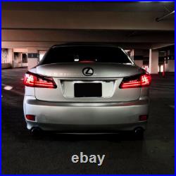 Vland Led Tail Lights for Lexus IS250 IS350 ISF 2006-2013 Red Lens Rear Lamps US