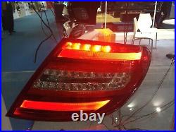 W204 LED Tail Lights Lamp Pair For Mercedes Benz C Class C250 C300 C63 AMG