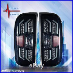 WINJET 2014-2017 Chevy Silverado 1500 LED Tail Lights Smoke Lens Rear Lamps PAIR