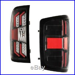 Winjet LED Tail Lights for 2014-2018 Chevrolet Silverado Black Housing Clear Len