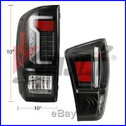 Winjet OE Factory Fit For 2016-2019 Toyota Tacoma LED Brake Tail Lights Black
