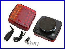 Wireless Magnetic Led Rear Tail Lights Battery Tow Towing Trailer 12v 24v Dual W