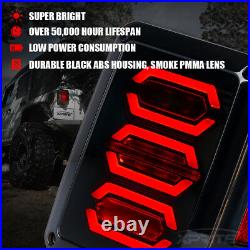 Xprite CREE LED Tail Lights Smoked Lens Reverse Turn for 07-18 Jeep Wrangler JK