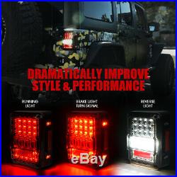 Xprite LED Tail Lights with Brake Reverse Turn Signal for 07-18 Jeep Wrangler JK