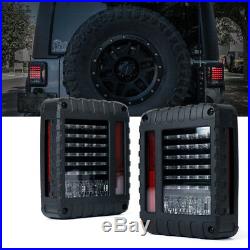 Xprite LED Tail Lights with Turn Signal/Brake/Reverse for 07-18 Jeep Wrangler JK