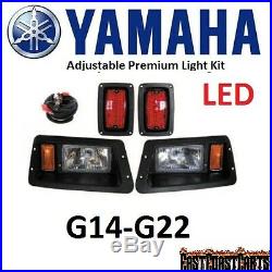 Yamaha G14-G22 Golf Cart HALOGEN HEADLIGHT KIT with LED TAILLIGHTS Basic Light Kit